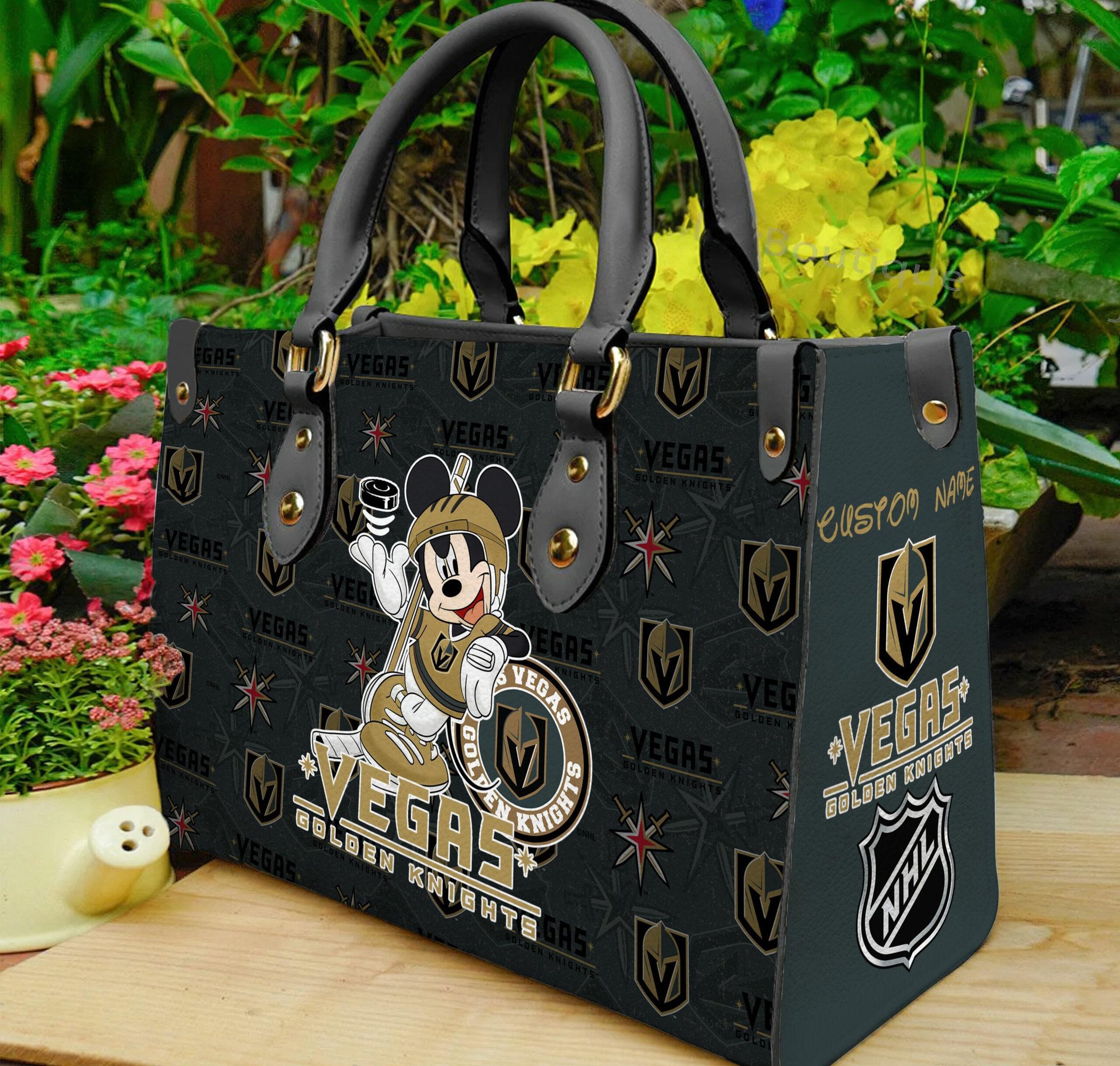 Vegas Golden Knights Mickey Women Leather Hand Bag - Image 2