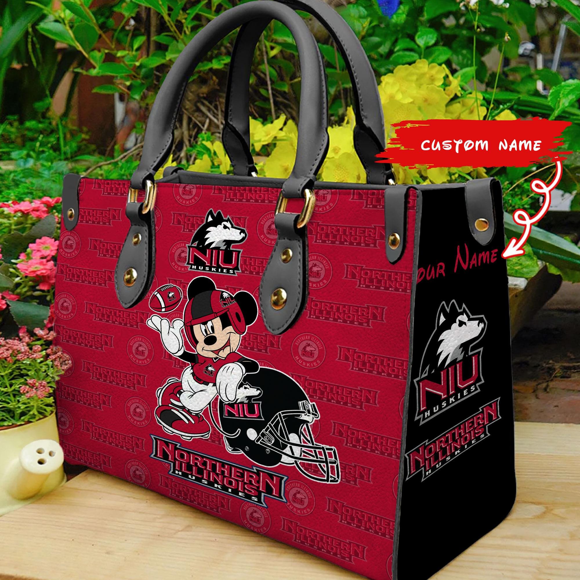 Northern Illinois Huskies Mickey Women Leather Hand Bag - Image 2