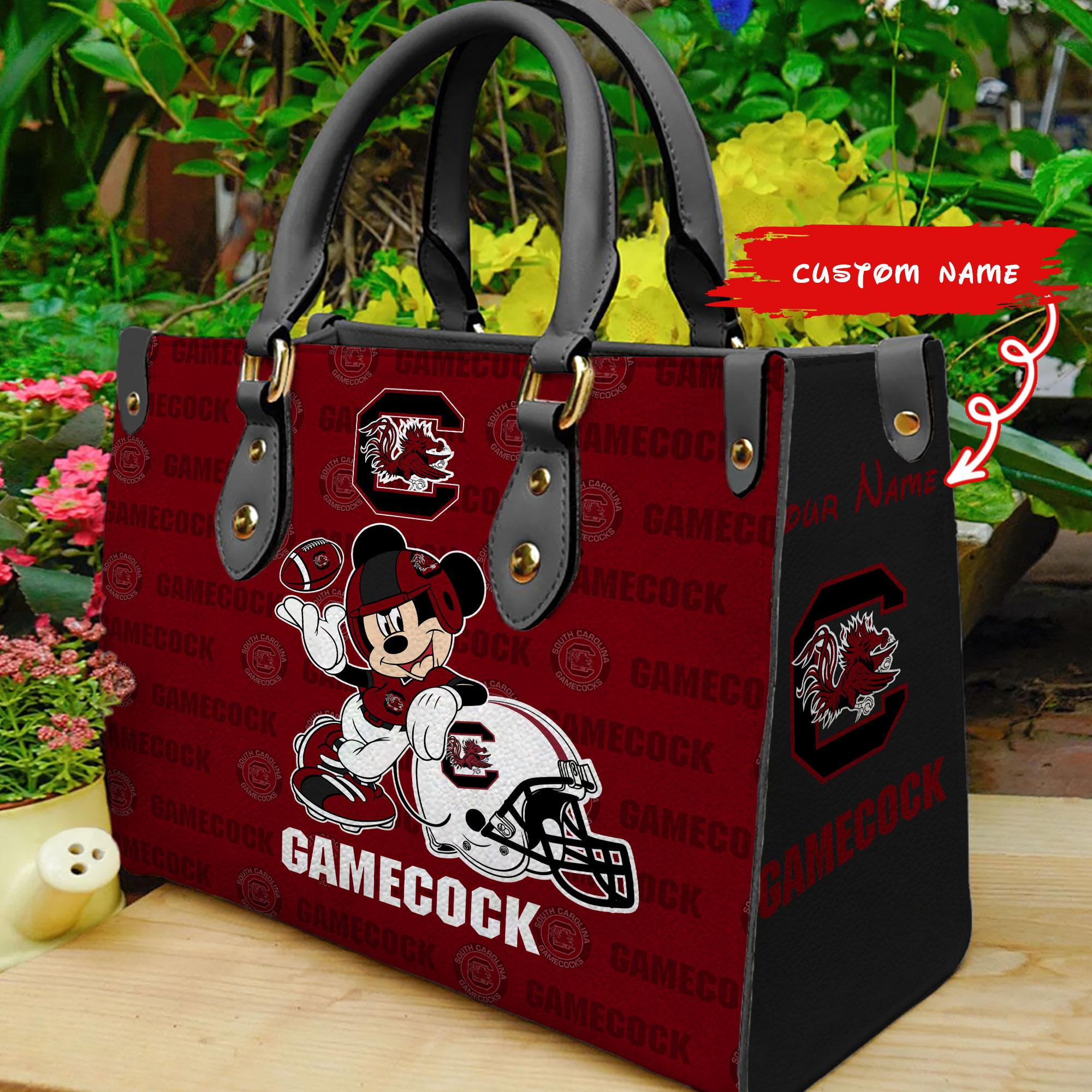 South Carolina Gamecocks Mickey Women Leather Hand Bag - Image 2