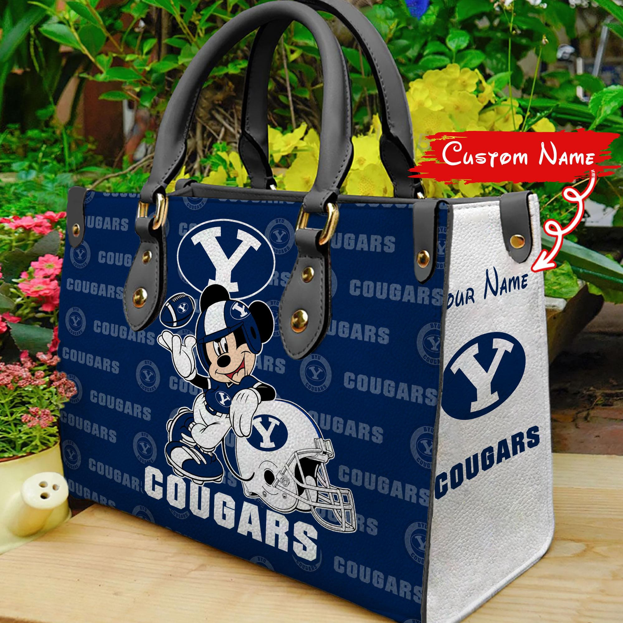 BYU Cougars Mickey Women Leather Hand Bag - Image 2