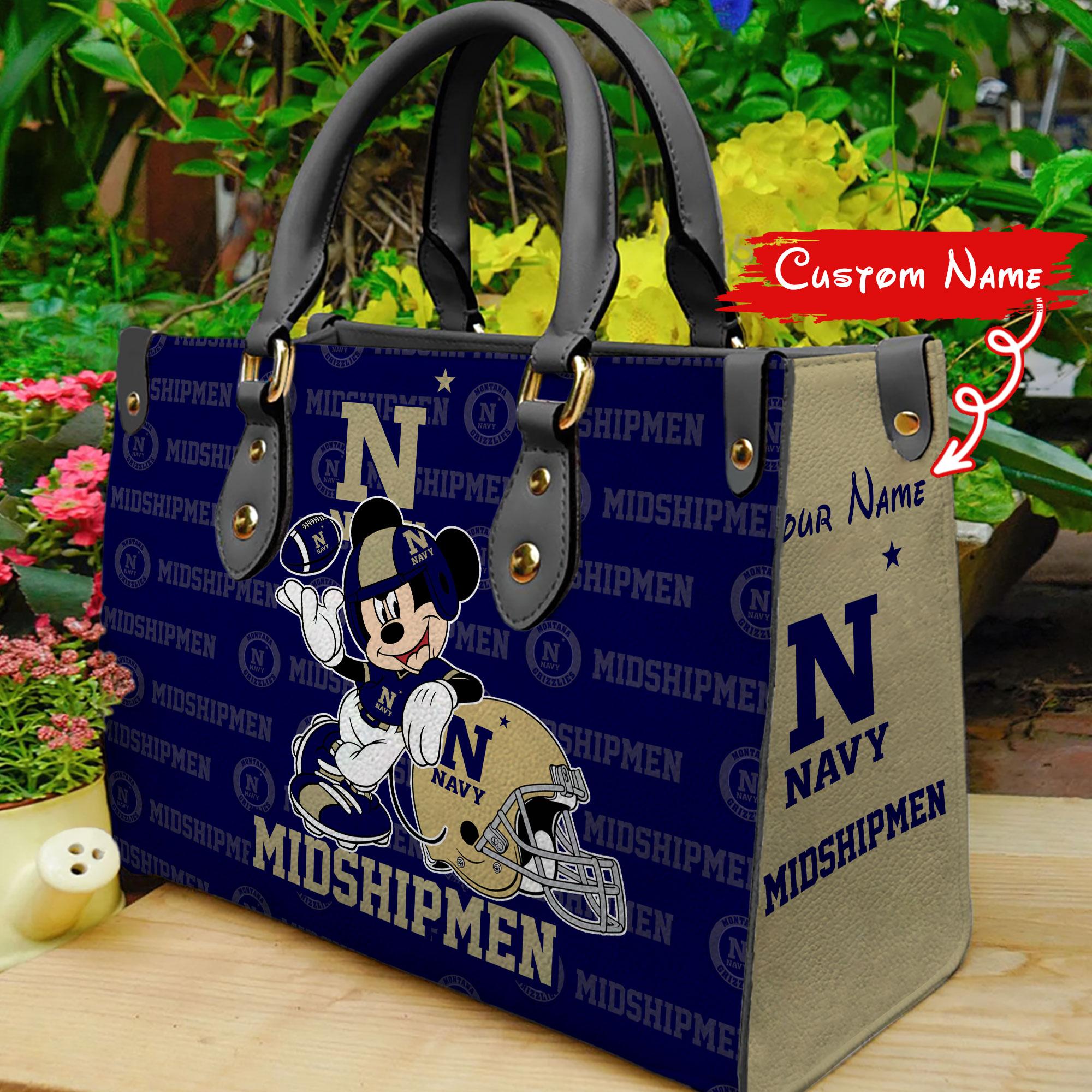 Navy Midshipmen Mickey Women Leather Hand Bag - Image 2