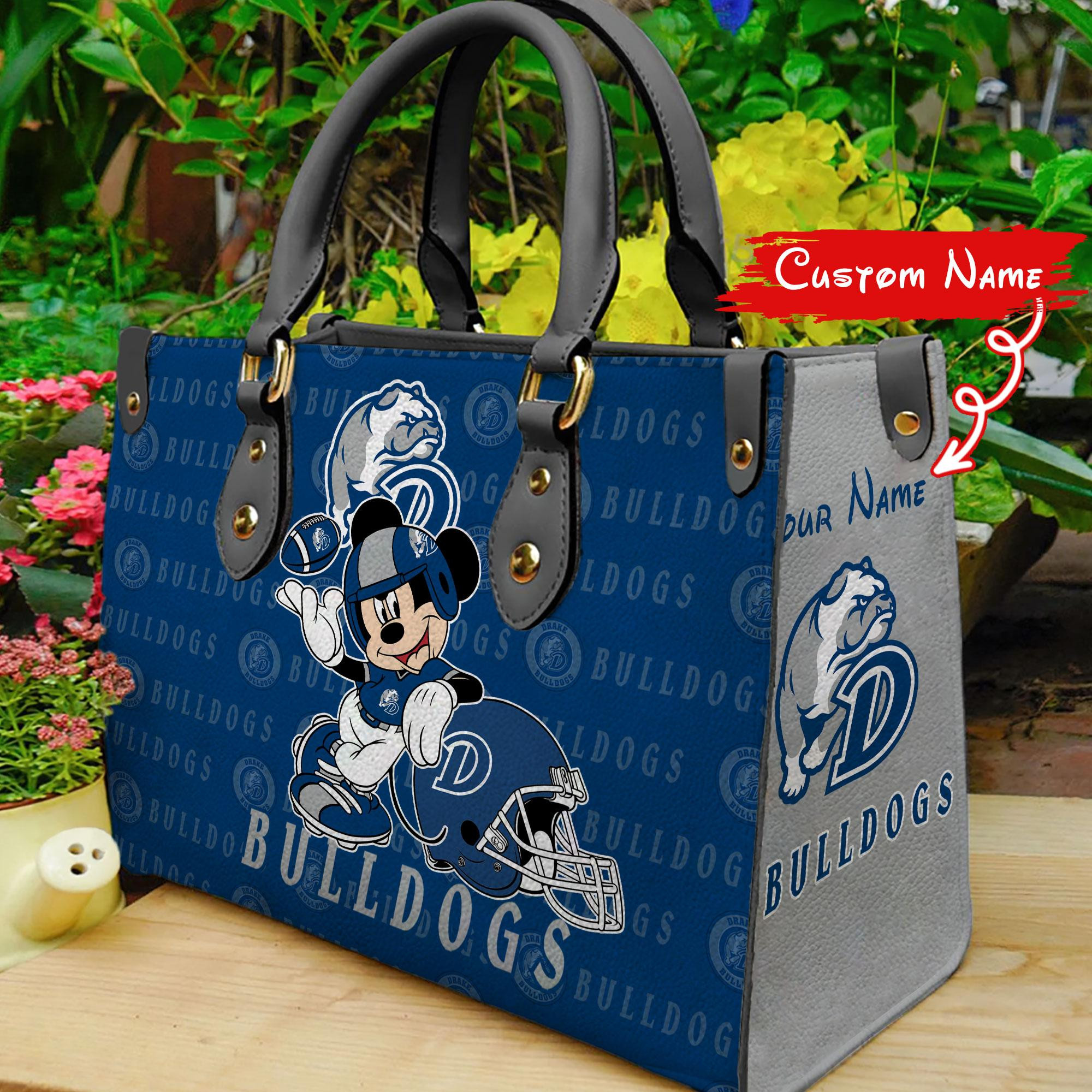 Drake Bulldogs Mickey Women Leather Hand Bag - Image 2