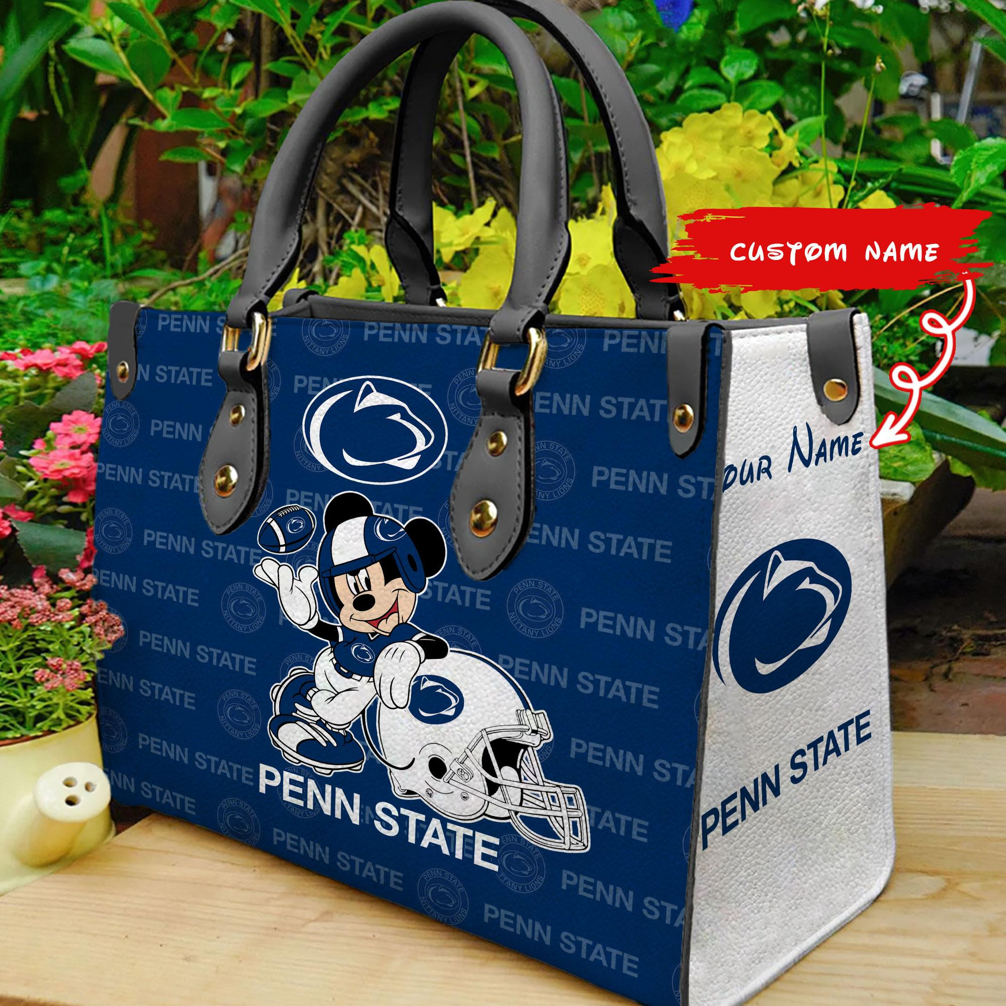 Penn State Nittany Lions Mickey Women Leather Hand Bag - Image 2