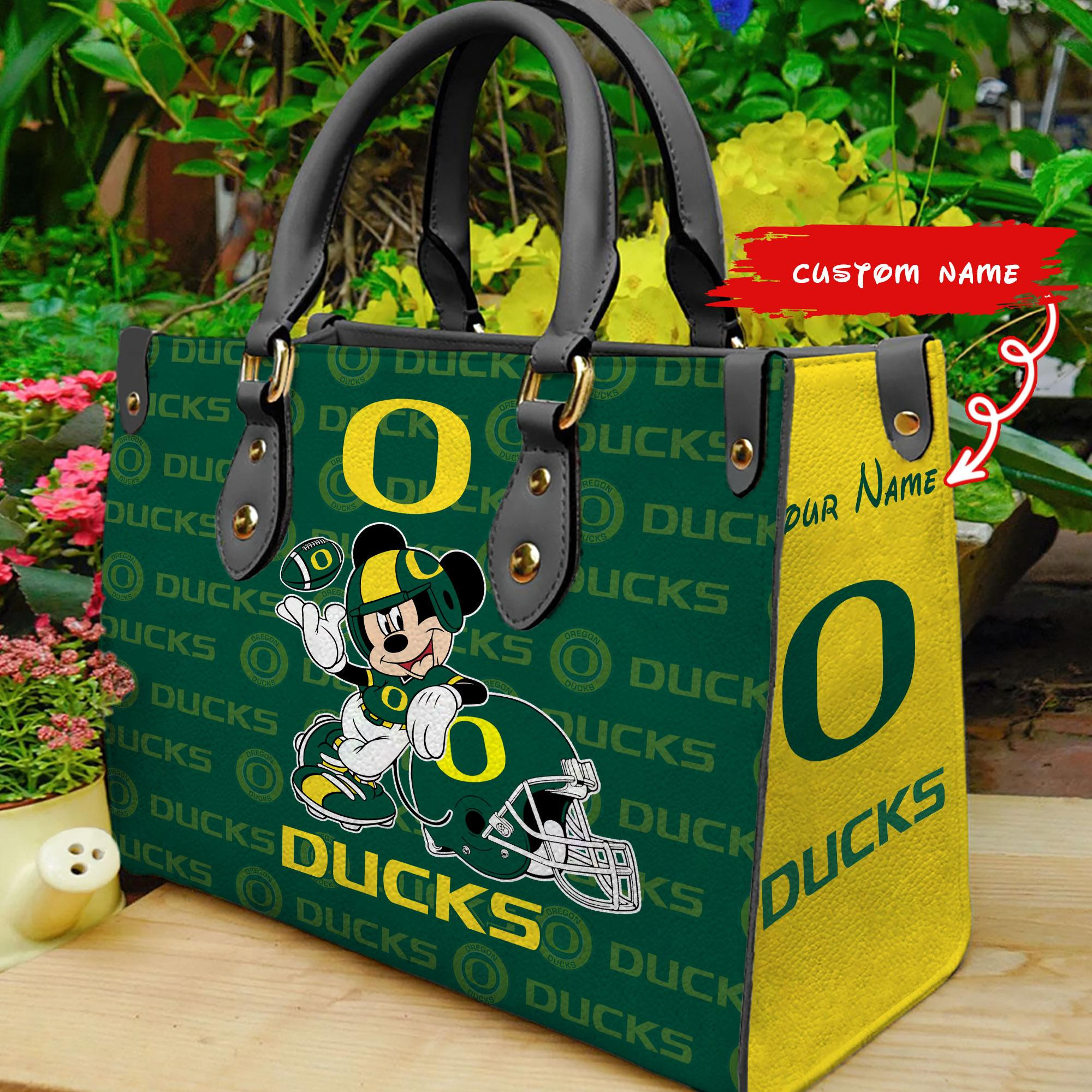 Oregon Ducks Mickey Women Leather Hand Bag - Image 2