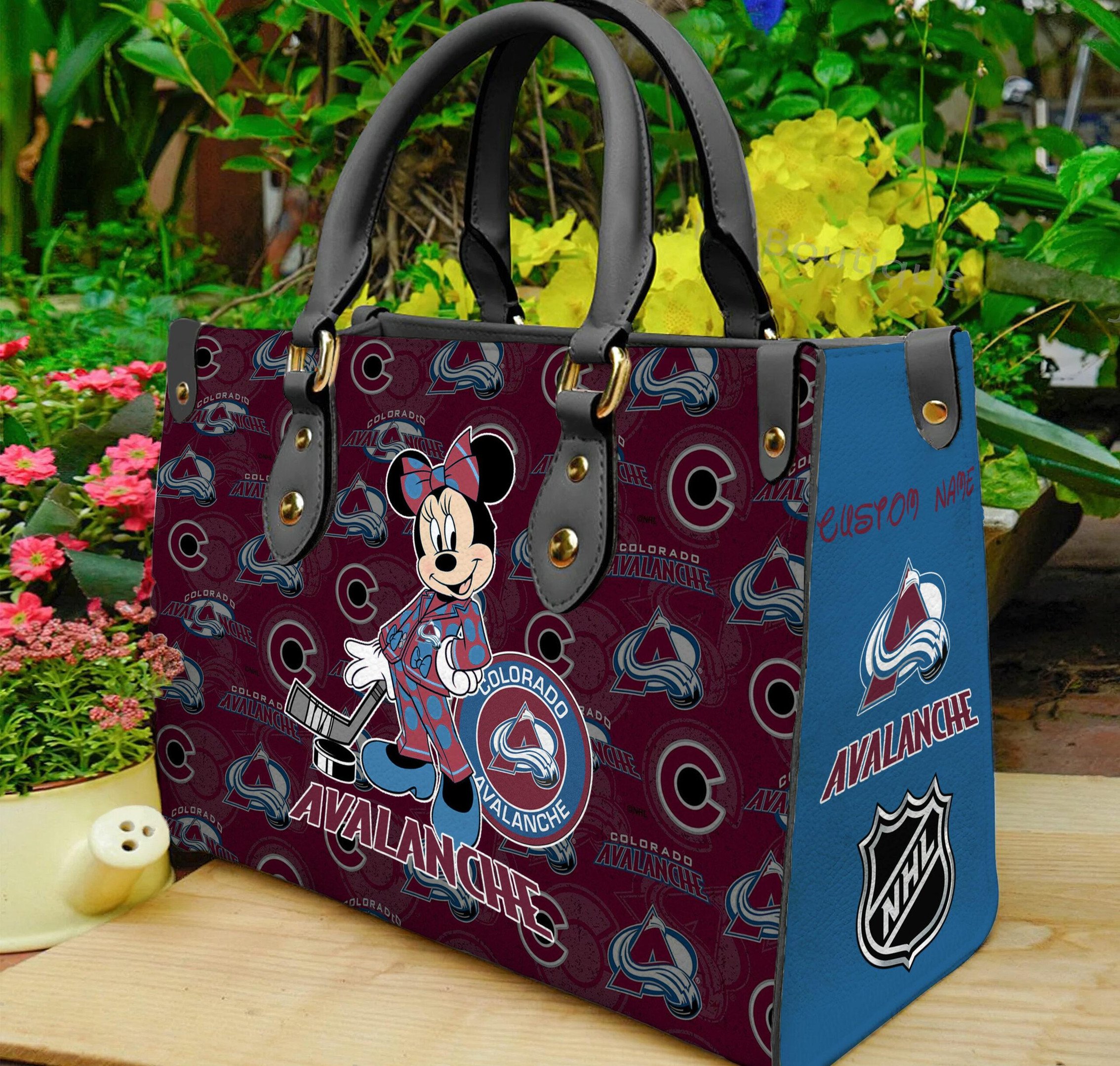Colorado Avalanche Minnie Women Leather Hand Bag - Image 2