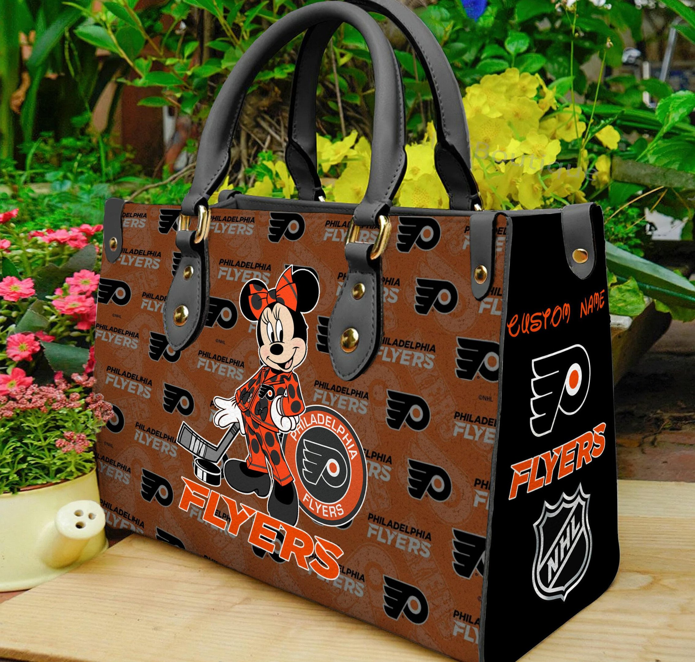 Philadelphia Flyers Minnie Women Leather Hand Bag - Image 2