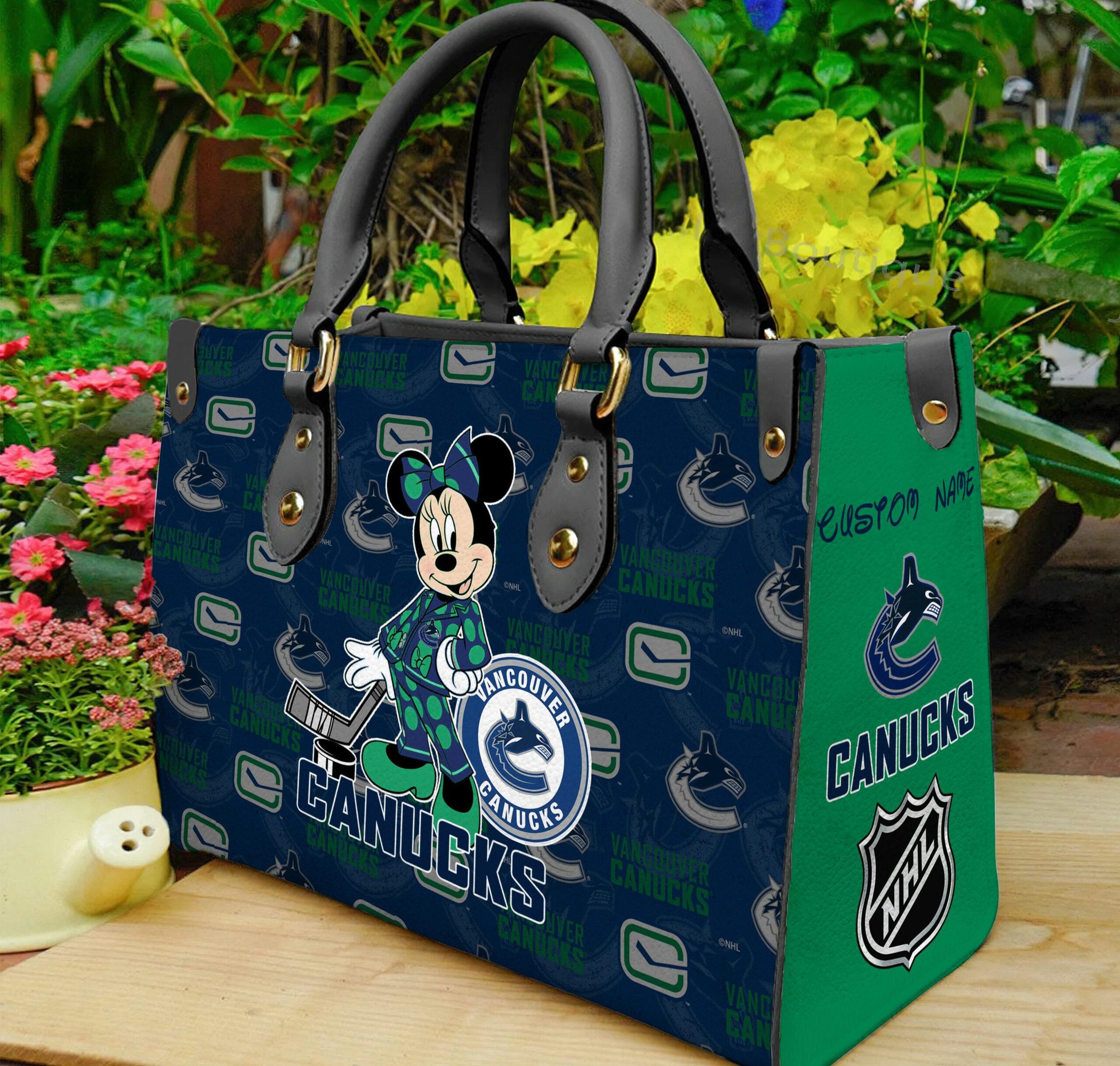 Vancouver Canucks Minnie Women Leather Hand Bag - Image 2
