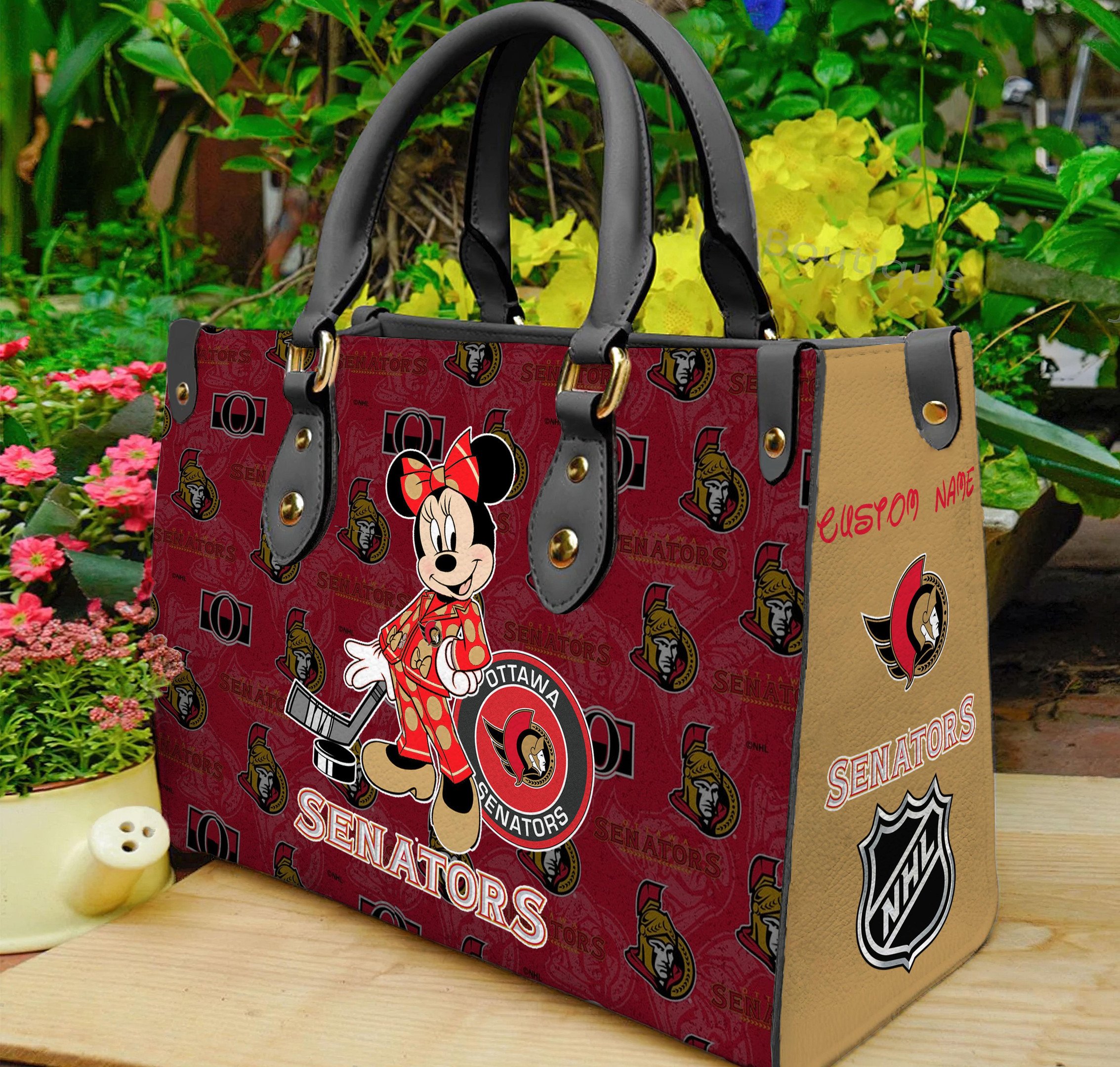 Ottawa Senators Minnie Women Leather Hand Bag - Image 2