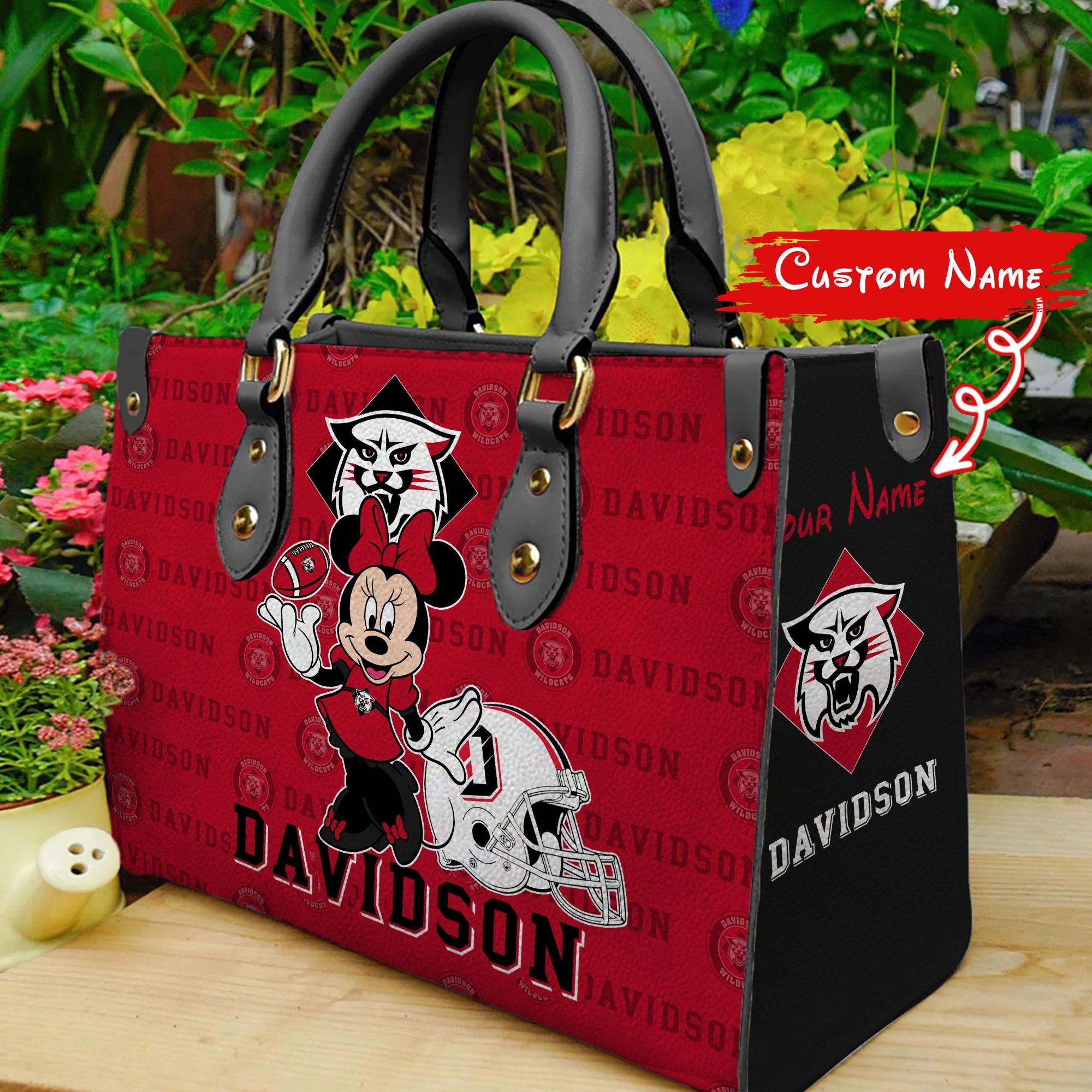 P Davidson Wildcats Minnie Women Leather Hand Bag - Image 2