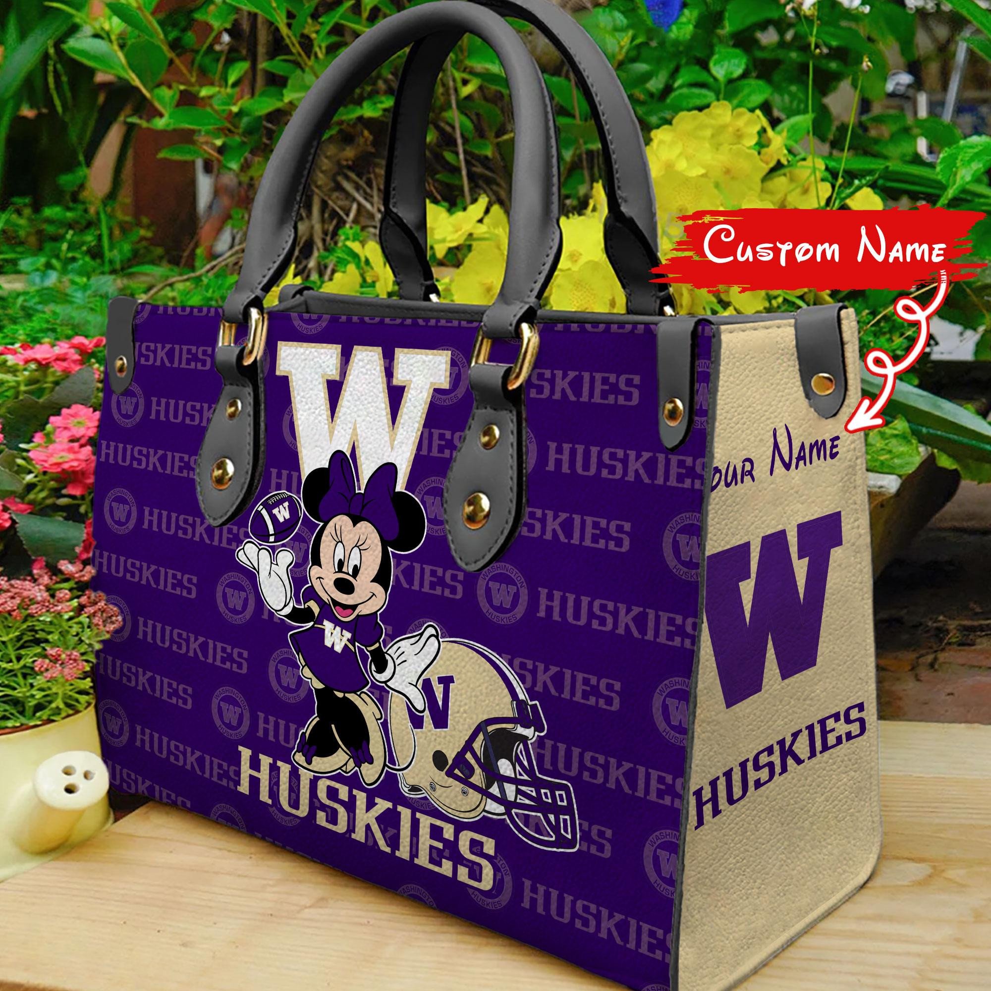 P Washington Huskies Minnie Women Leather Hand Bag - Image 2