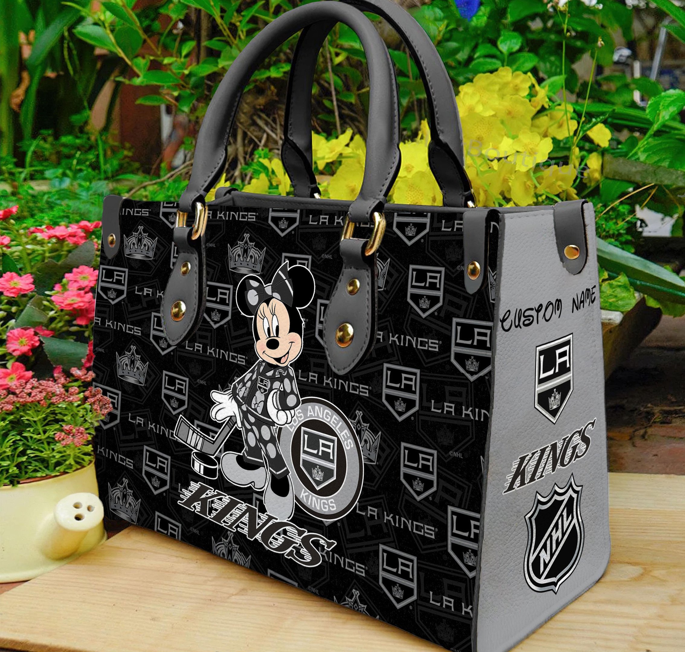 Los Angeles Kings Minnie Women Leather Hand Bag - Image 2