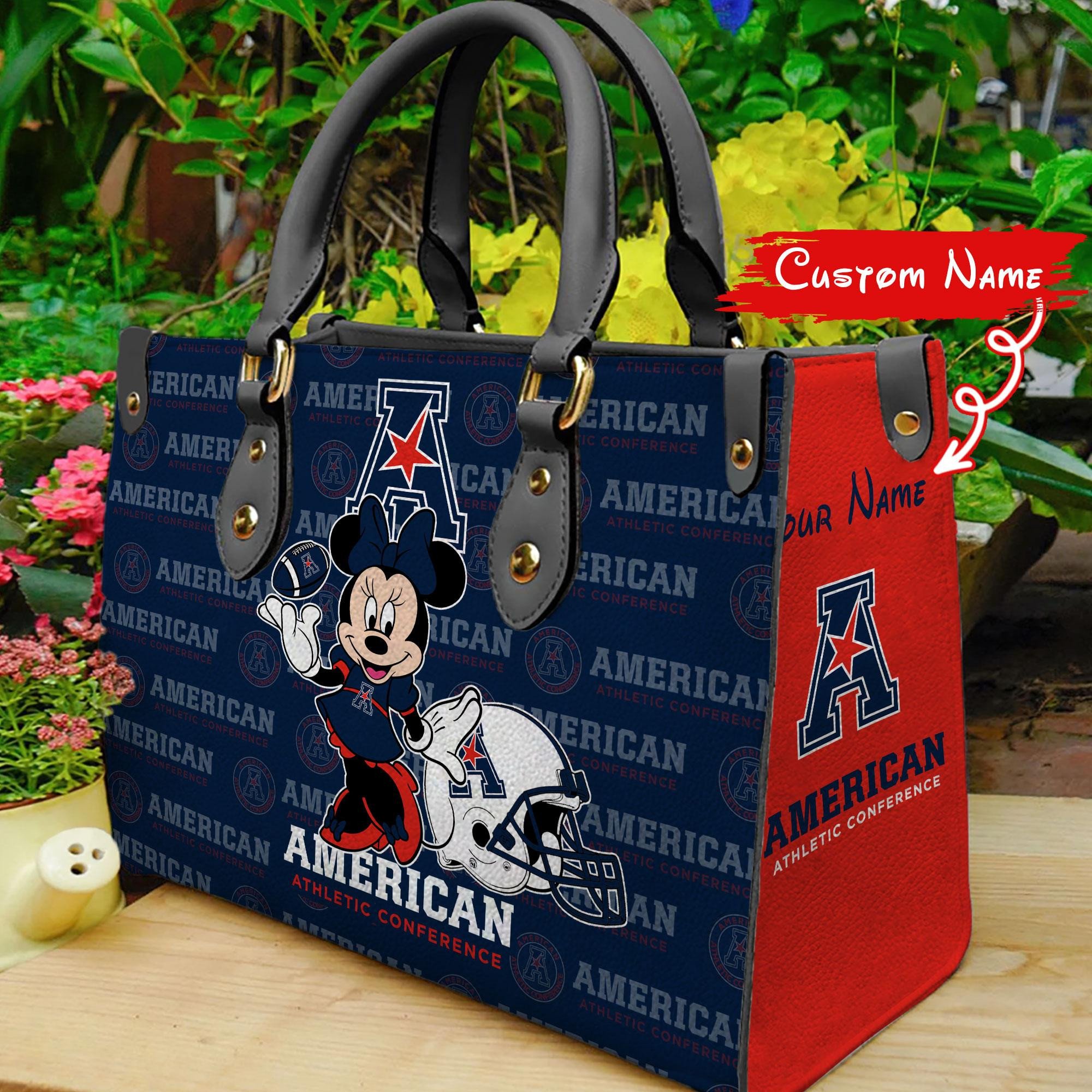 P American Athletic Conference Minnie Women Leather Hand Bag - Image 2