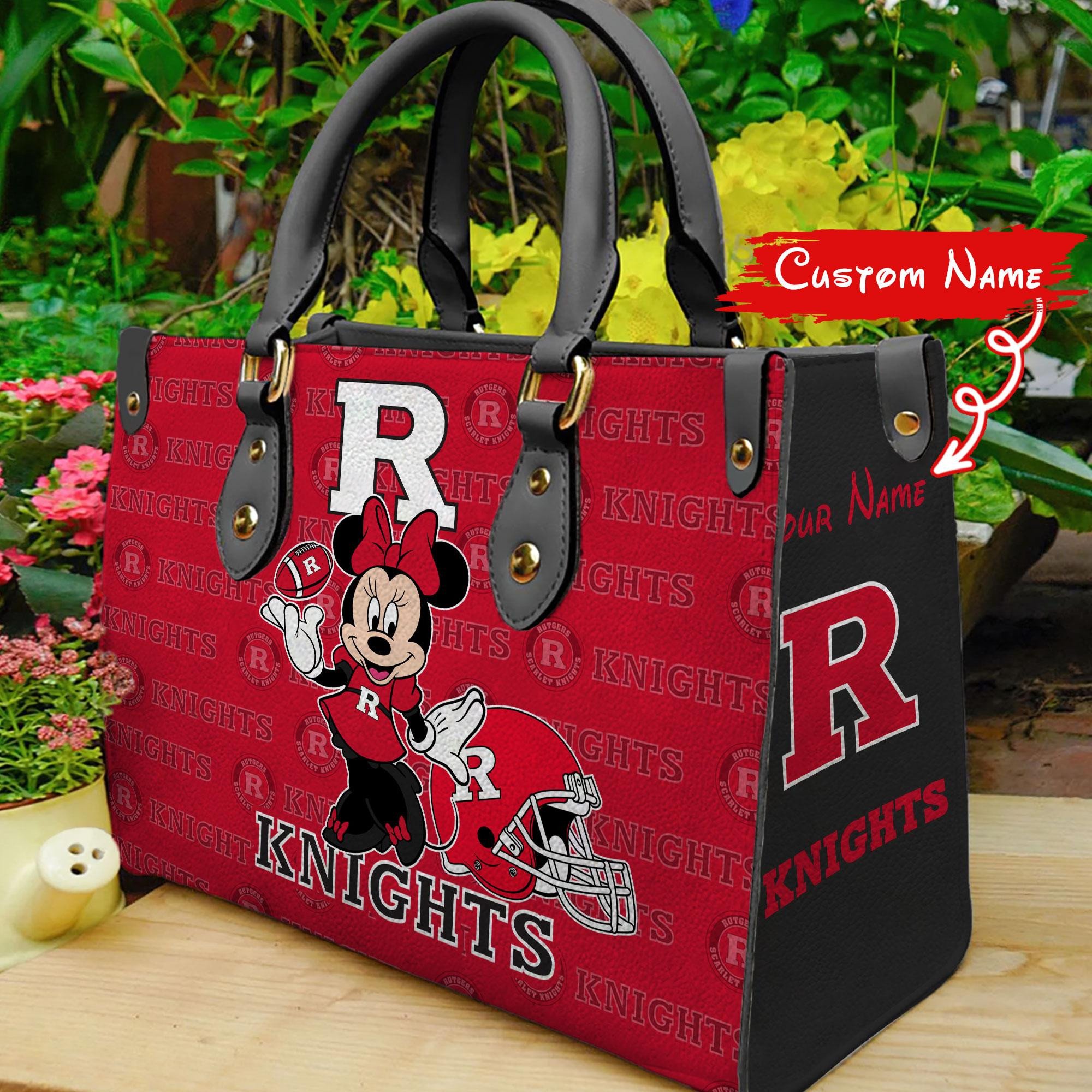 P Rutgers Scarlet Knights Minnie Women Leather Hand Bag - Image 2