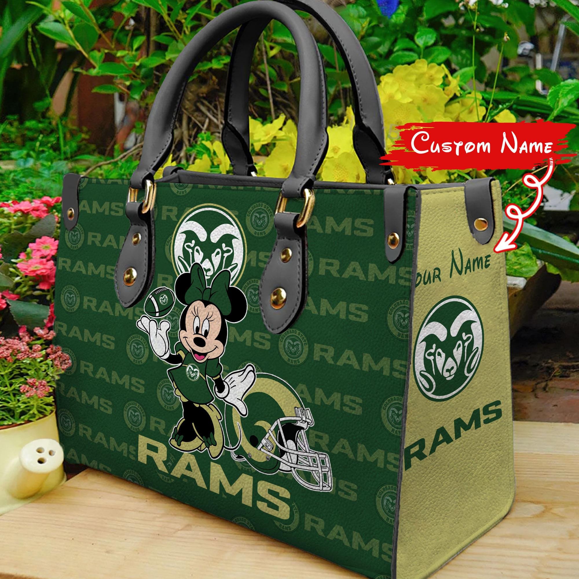 P Colorado State Rams Minnie Women Leather Hand Bag - Image 2