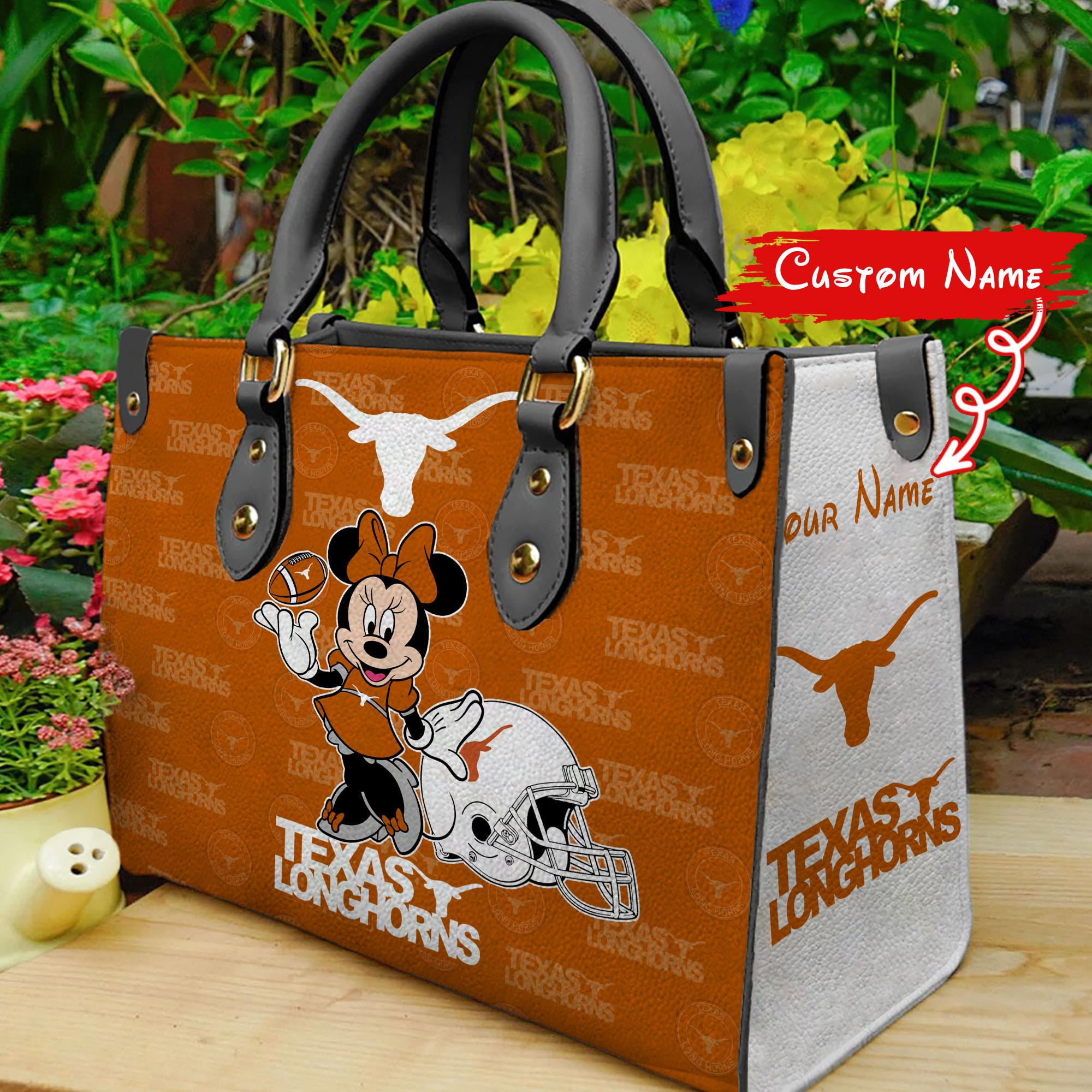 Texas Longhorns Minnie Women Leather Hand Bag - Image 2