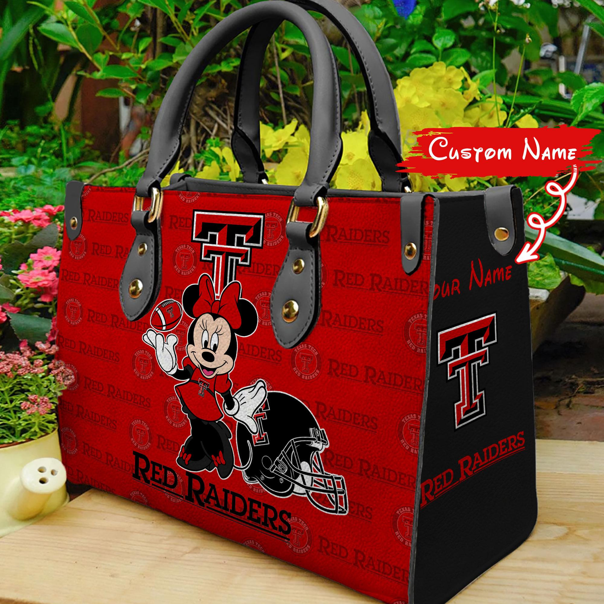 Texas Tech Red Raiders Minnie Women Leather Hand Bag - Image 2