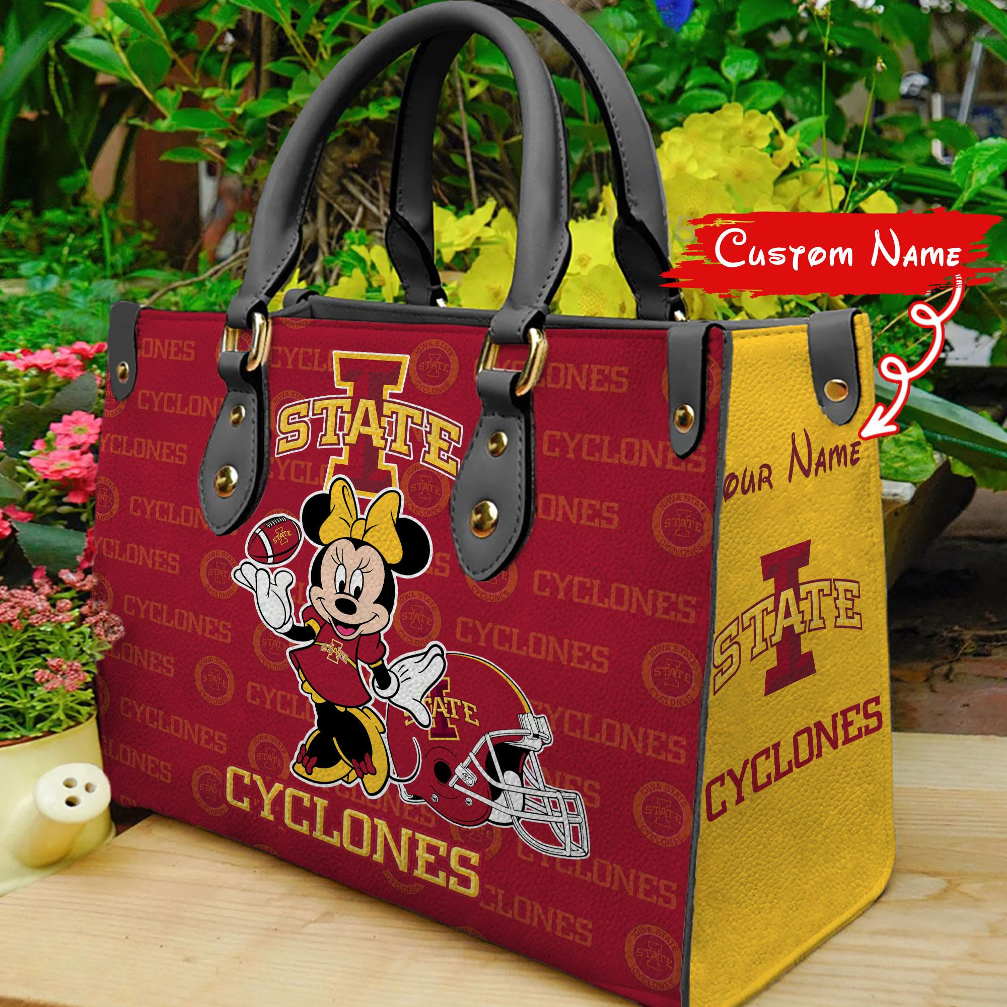 Iowa State Cyclones Minnie Women Leather Hand Bag - Image 2