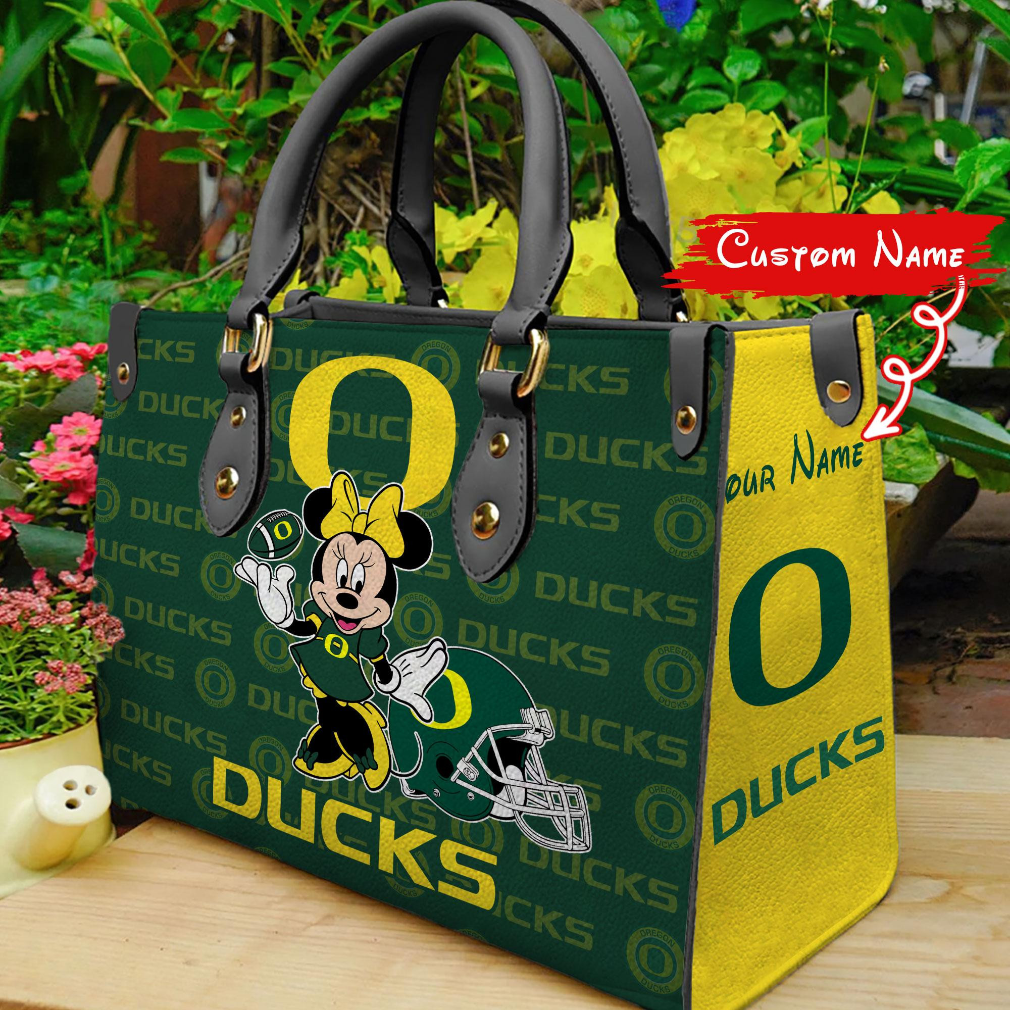 Oregon Ducks Minnie Women Leather Hand Bag - Image 2