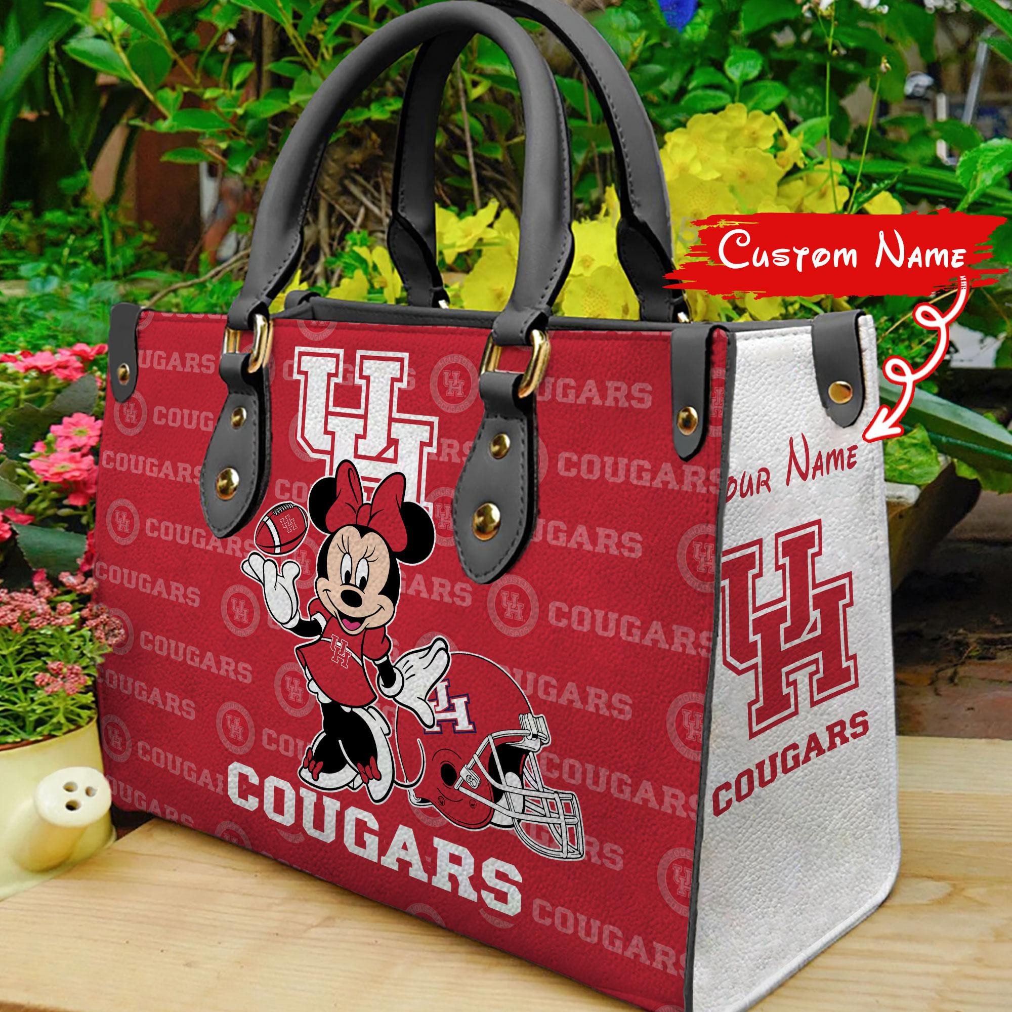 Houston Cougars Minnie Women Leather Hand Bag - Image 2