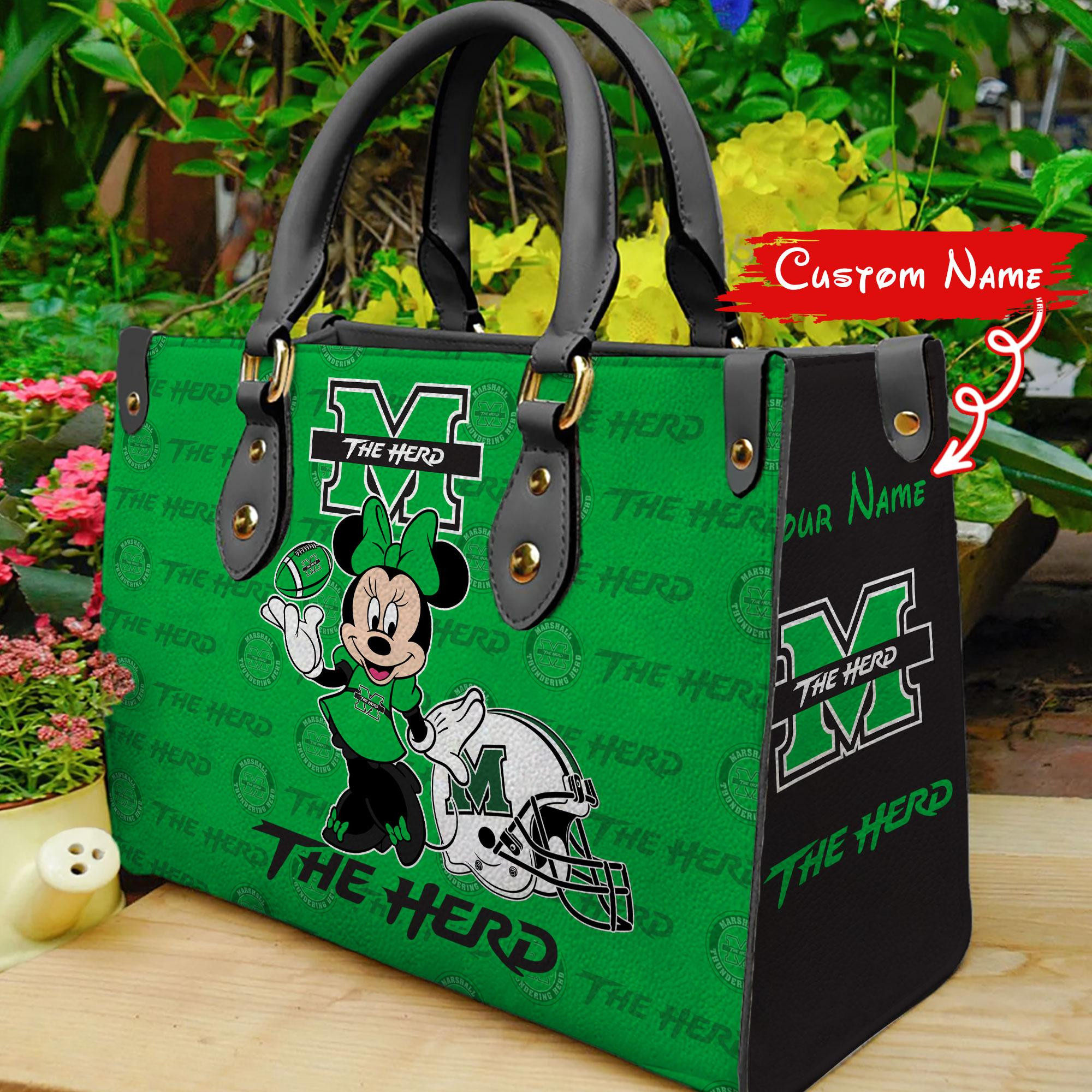 Marshall Thundering Herd Minnie Women Leather Hand Bag - Image 2