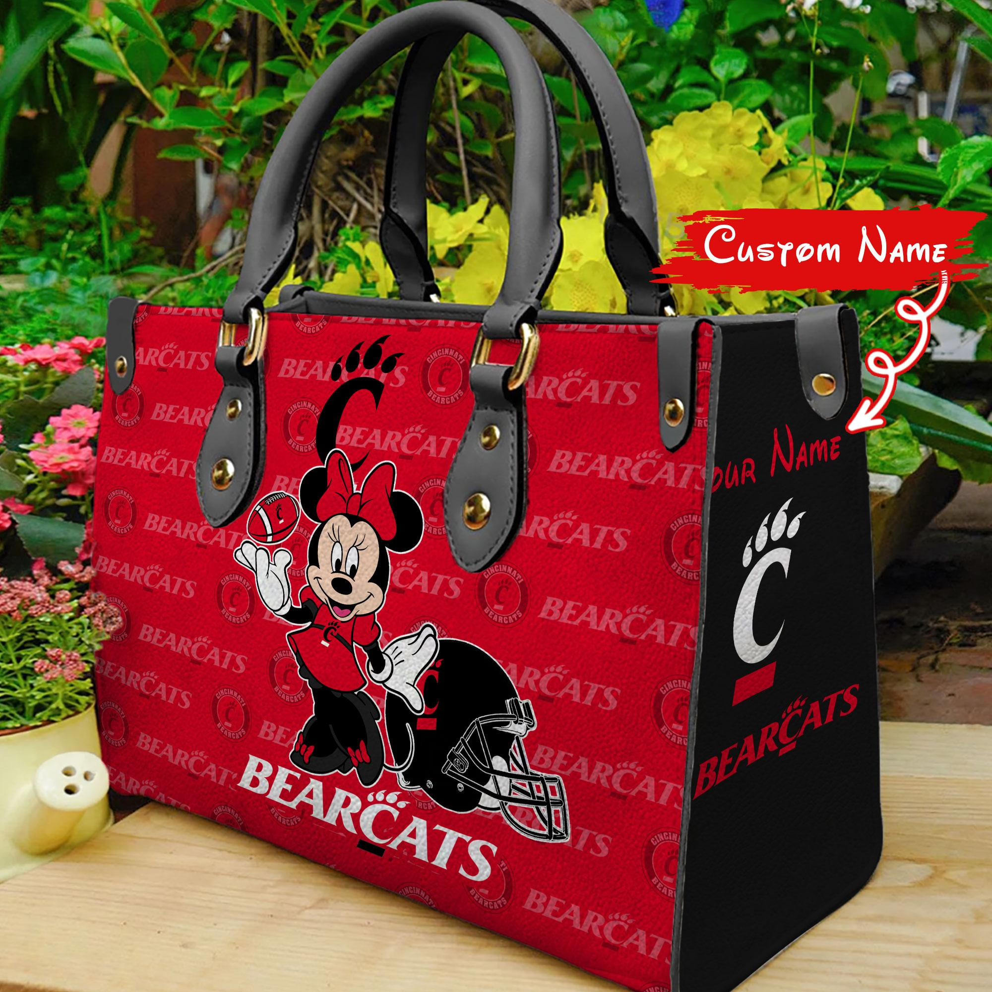 Cincinnati Bearcats Minnie Women Leather Hand Bag - Image 2