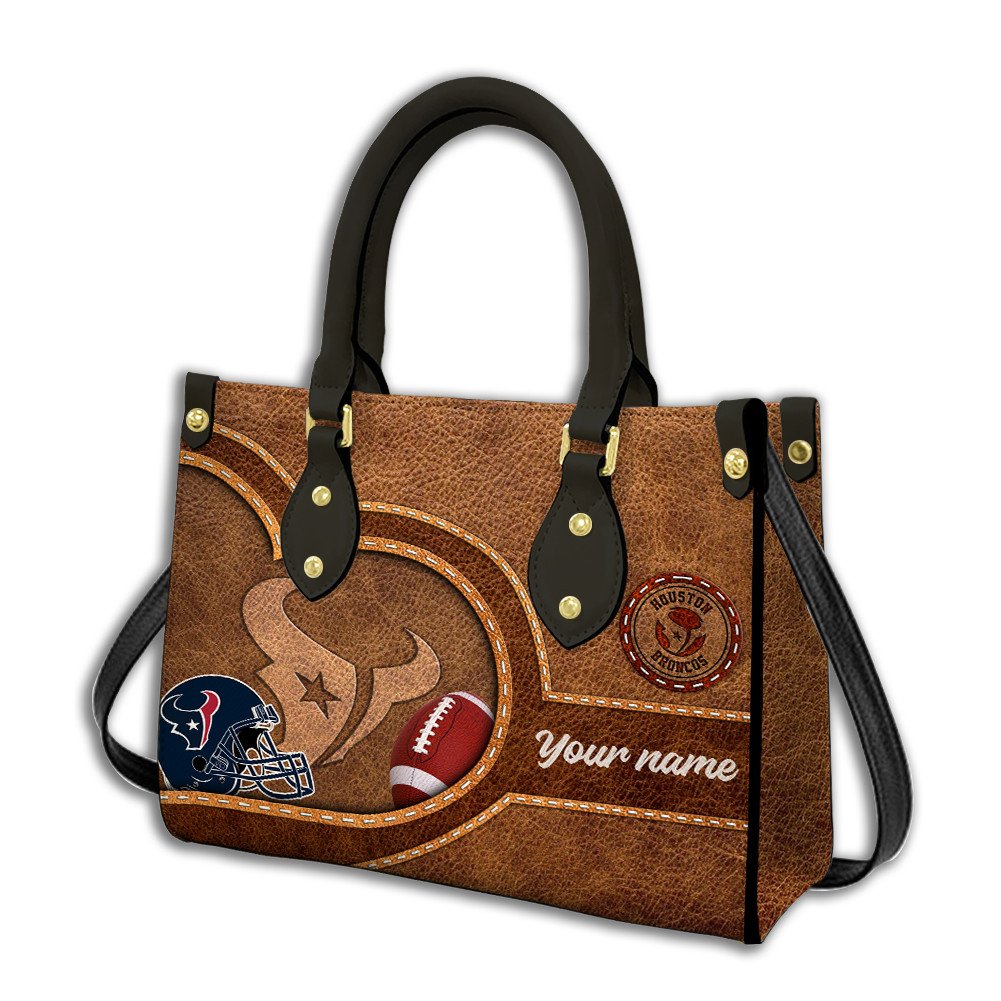 Houston Texans Personalized Leather Hand Bag  - Image 2