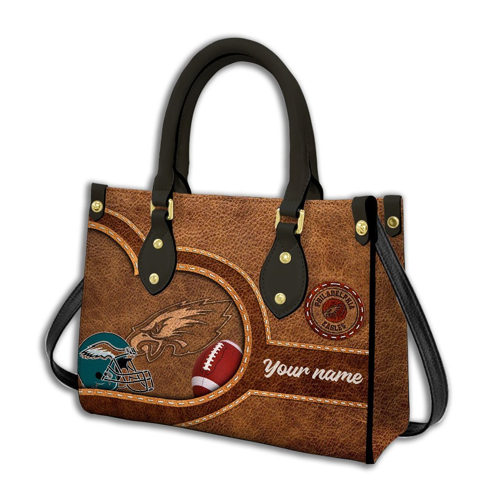 Philadelphia Eagles Personalized Leather Hand Bag  - Image 2