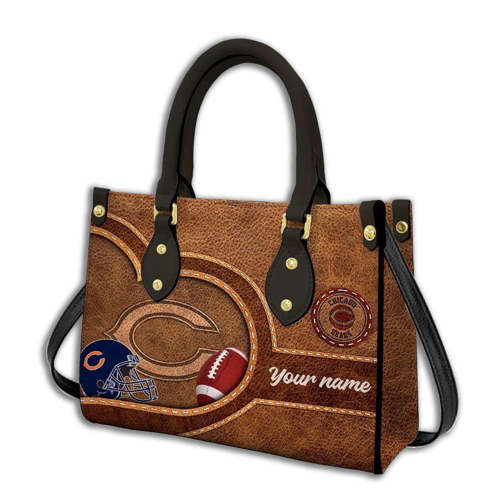 Chicago Bears Personalized Leather Hand Bag  - Image 2