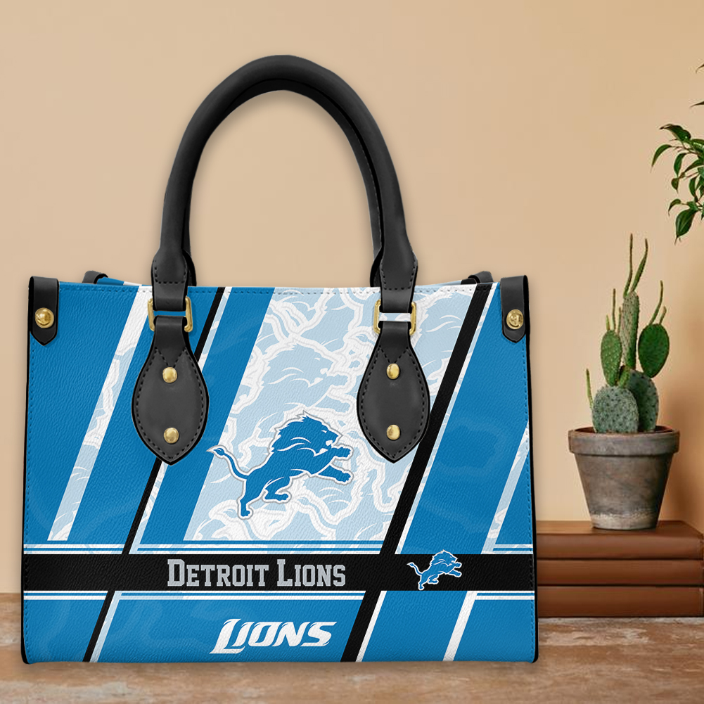Detroit Lions Personalized Leather Hand Bag  - Image 2