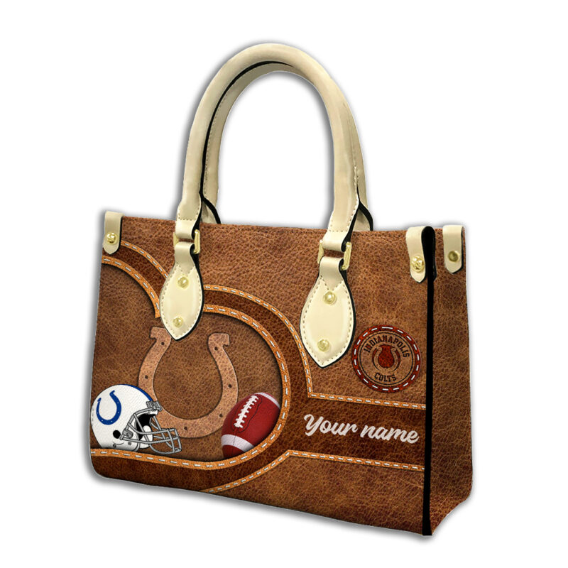Indianapolis Colts Personalized Leather Hand Bag  - Image 2