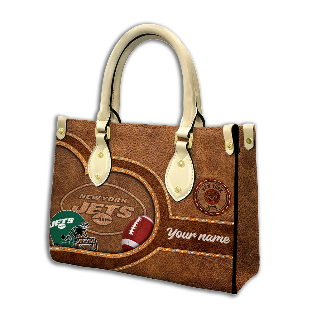 New York Jets Personalized Leather Hand Bag  - Image 2