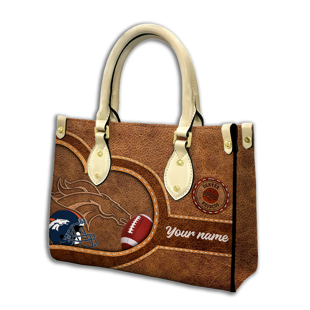 Denver Broncos Personalized Leather Hand Bag  - Image 2