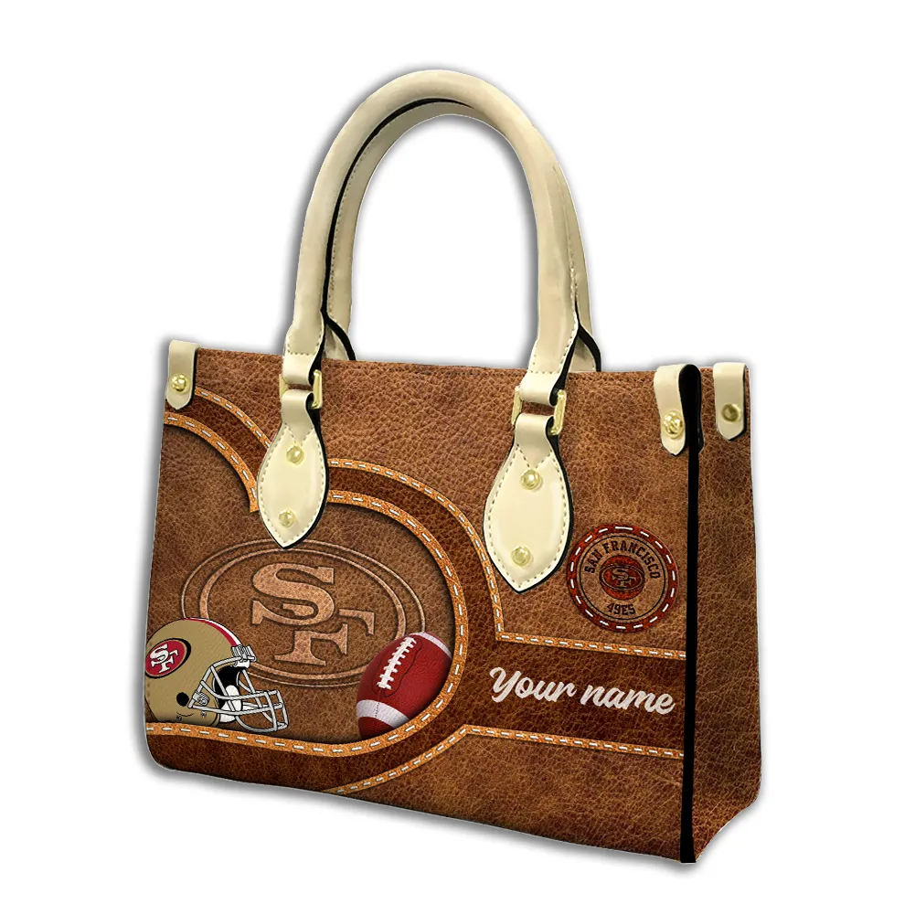 San Francisco 49ers Personalized Leather Hand Bag  - Image 2