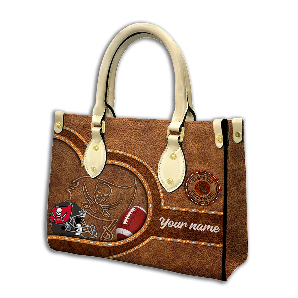 Tampa Bay Buccaneers Personalized Leather Hand Bag  - Image 2