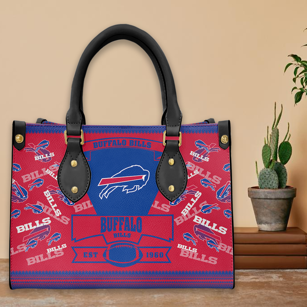 Buffalo Bills Personalized Leather Hand Bag  - Image 2