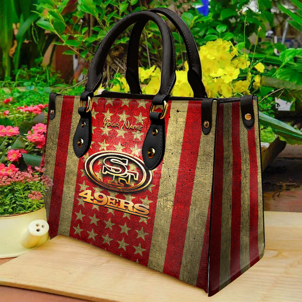 San Francisco 49ers Personalized Leather Hand Bag  - Image 2