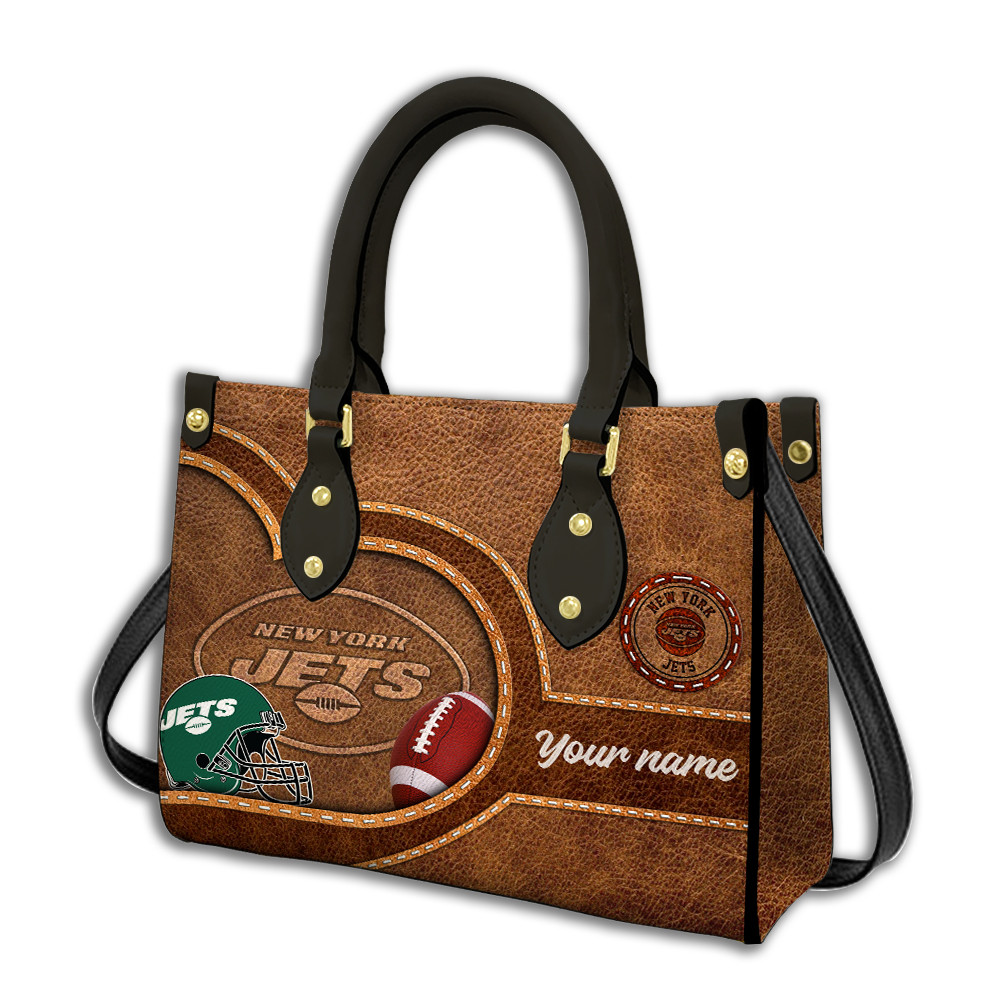 New York Jets Personalized Leather Hand Bag  - Image 2