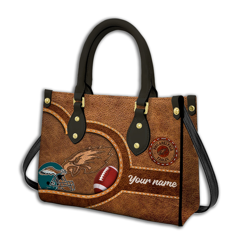 Philadelphia Eagles Personalized Leather Hand Bag  - Image 2
