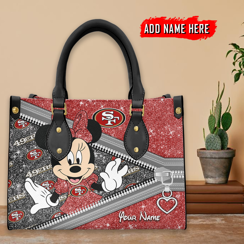 San Francisco 49ers Personalized Leather Hand Bag  - Image 2