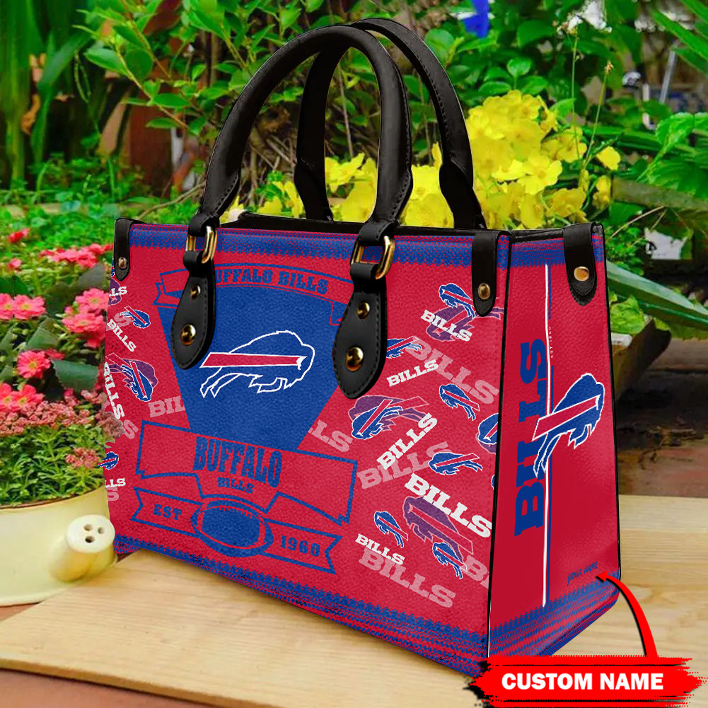 Buffalo Bills Personalized Leather Hand Bag  - Image 2