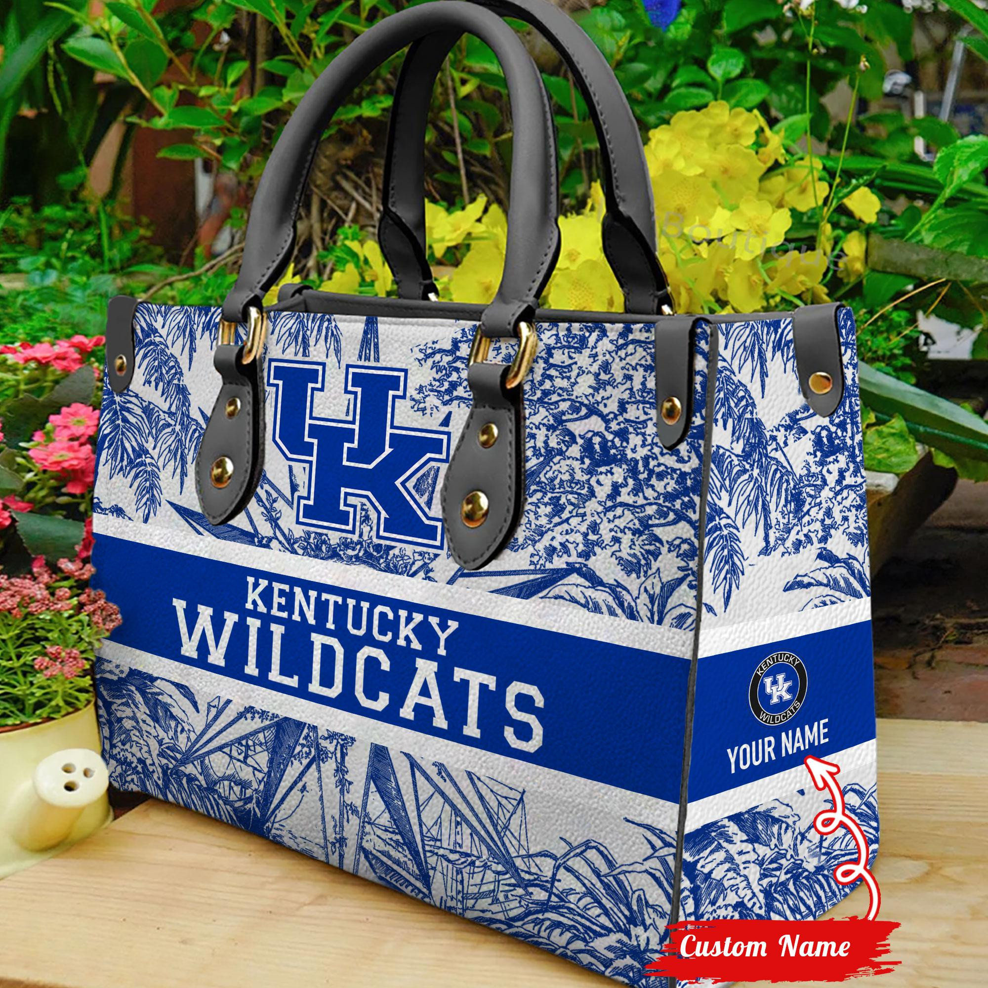 Kentucky Wildcats Women Leather Hand Bag - Image 2