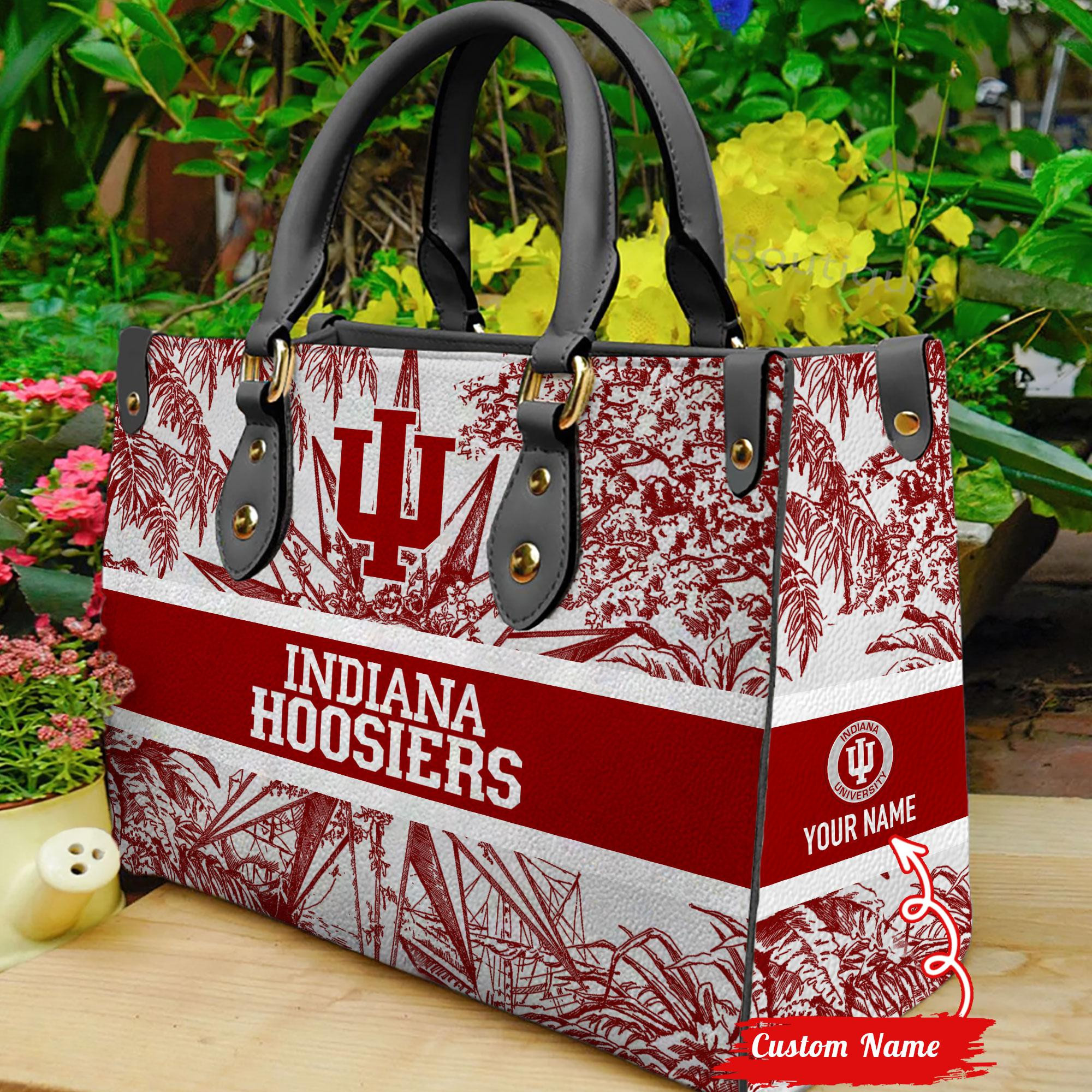 Indiana Hoosiers Women Leather Hand Bag - Image 2