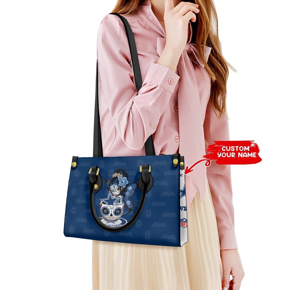 Dallas Cowboys Personalized Leather Hand Bag  - Image 2