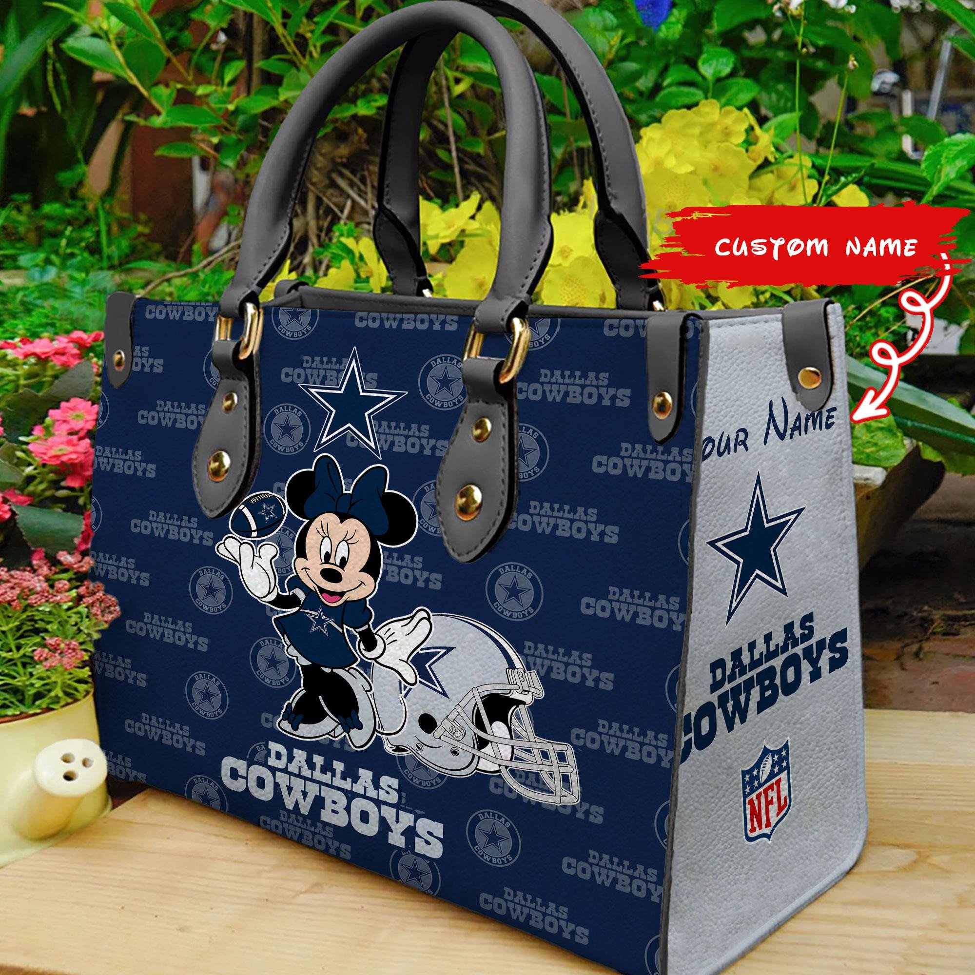 Dallas Cowboys Personalized Leather Hand Bag  - Image 2