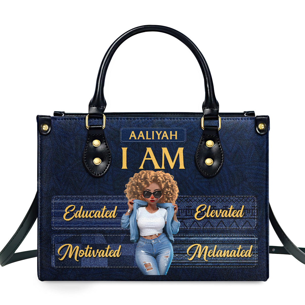 I Am Personalized Leather Handbag - Image 2