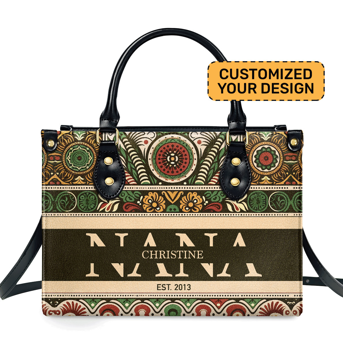 MomNana Personalized Leather Hand Bag  - Image 2