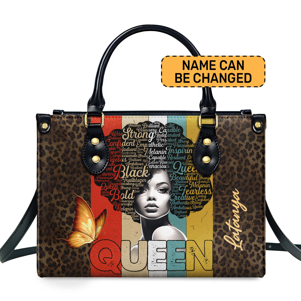 QUEEN Personalized Leather Hand Bag  - Image 2