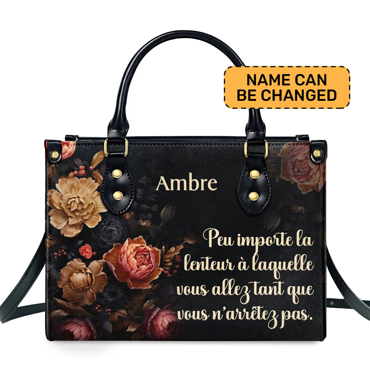 Vous narretez pas Personalized Leather Hand Bag  - Image 2