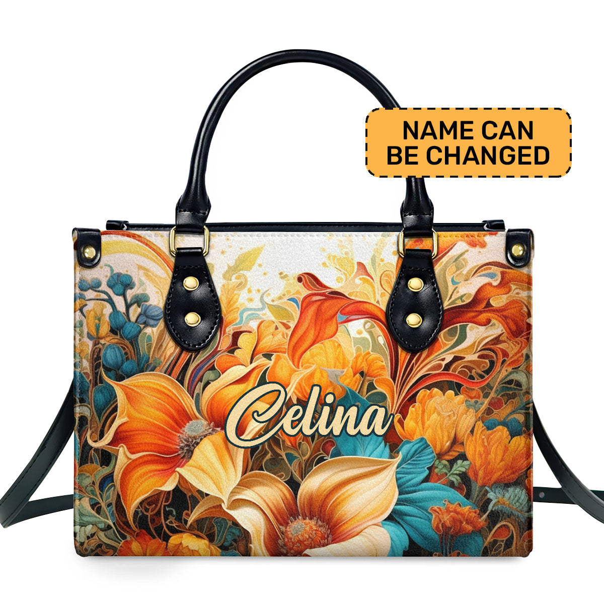 Radiant Personalized Leather Hand Bag  - Image 2