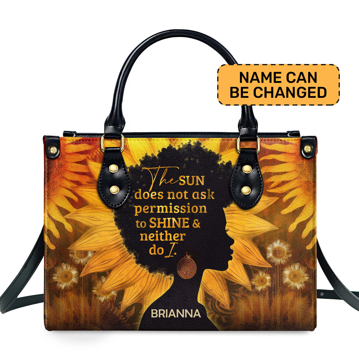 I Shine Personalized Leather Hand Bag  - Image 2